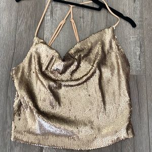 Wylder size XS gold sequin top